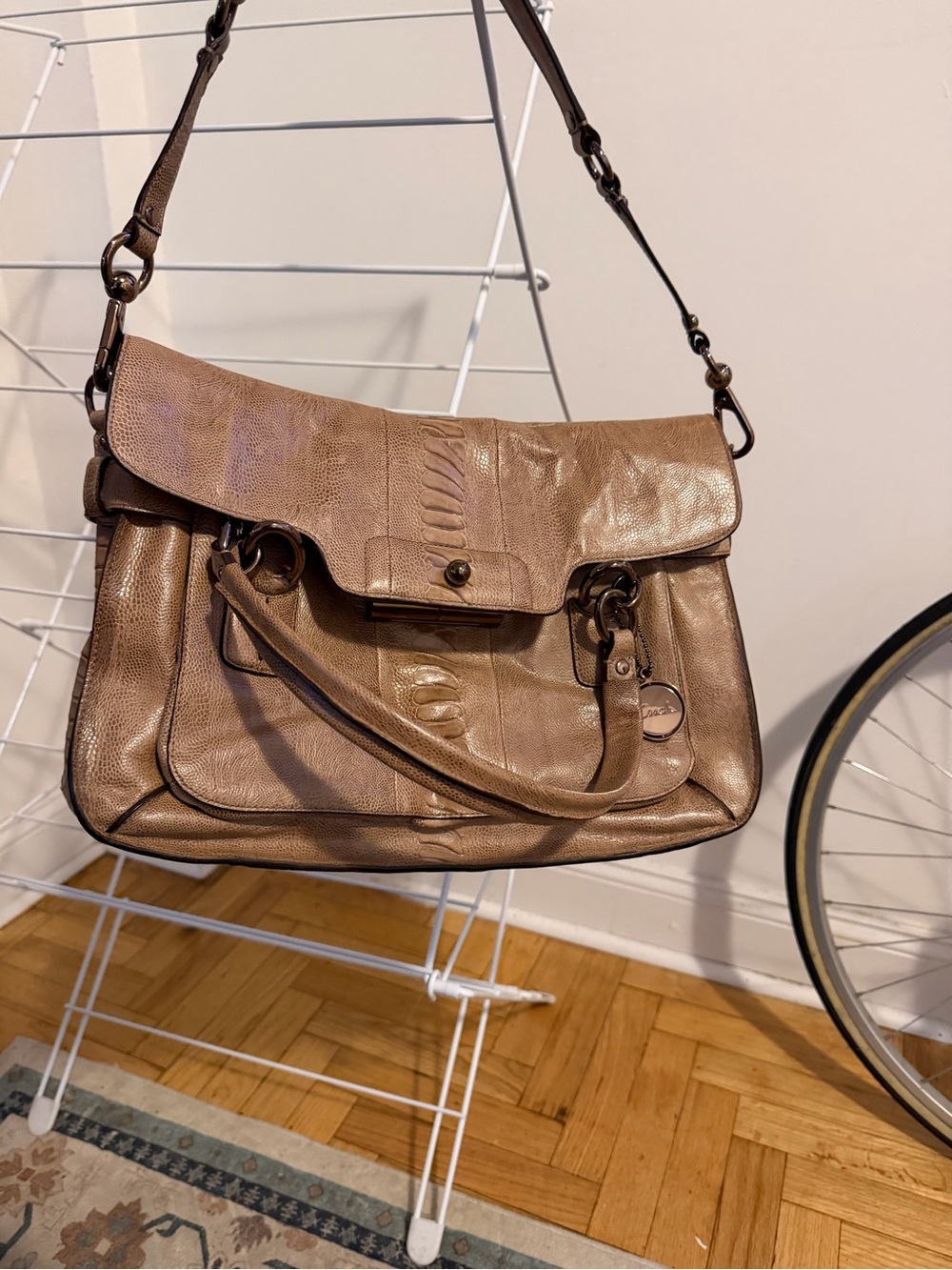Coach Kristin Limited Edition Ostrich Large Flap Satchel